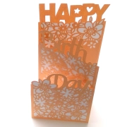 Karte Happy Birthday Plotterdatei SVG DXF